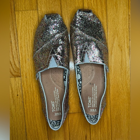 Classic Bright Multi Glitter TOMS in box - Used - Picture 4 of 6